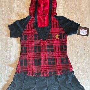 Beverly Hills Polo Club Red and Black Plaid Kids Dance Costume
